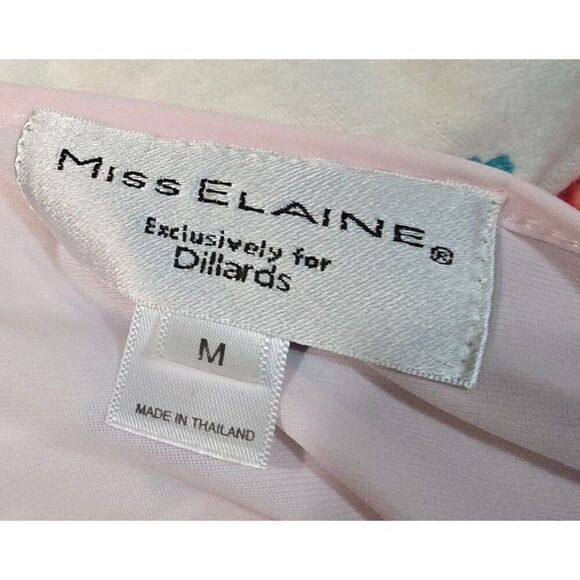 Vintage Pink Nightgown & Robe Set Embroidery Floral Details Lightweight Sleepwea - Picture 10 of 11